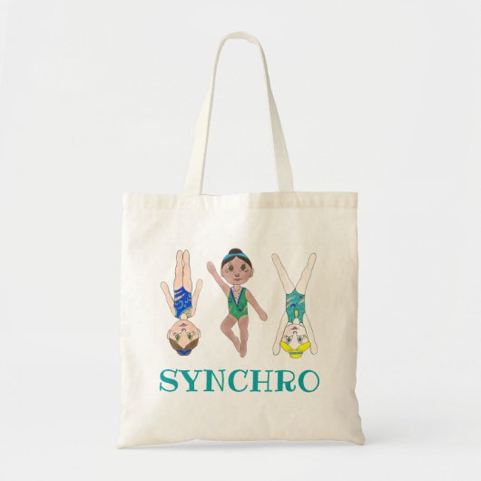 Synchroon synchroon voor synchroon Swimmer Girls S Tote Bag (Voorkant)