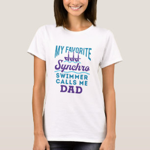 Synchroon van gesynchroniseerde zwemvader t-shirt