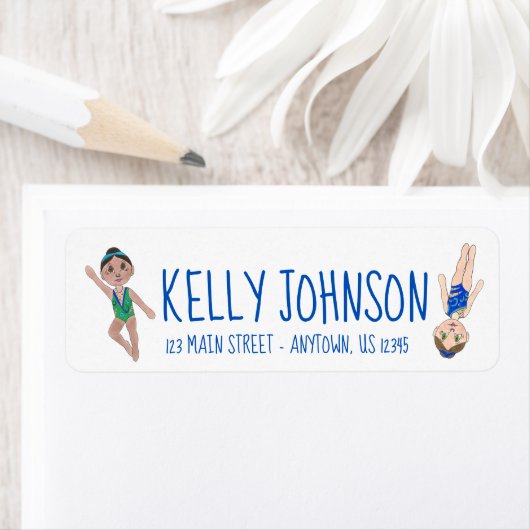 Synchroon van het synchrone zwemteam etiket (Insitu)