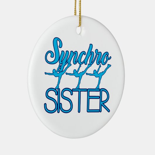 Synchroon zuster Synchronisatie Skating Ice Skater Keramisch Ornament (Rechts)