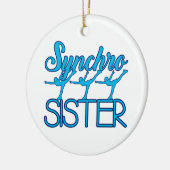 Synchroon zuster Synchronisatie Skating Ice Skater Keramisch Ornament (Links)
