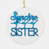 Synchroon zuster Synchronisatie Skating Ice Skater Keramisch Ornament (Achterkant)