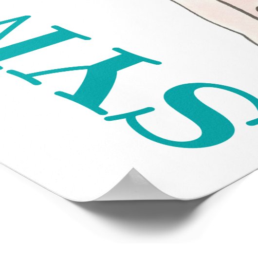 Synchroon zwembaarblauw synchroon poster (Hoek)