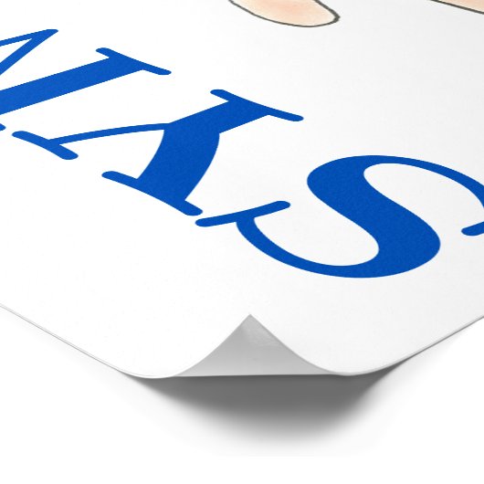 Synchroon zwembaarblauw synchroon poster (Hoek)