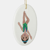 Synchroon zwembad groen synchroon keramisch ornament (Rechts)