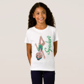 Synchroon zwembad groen synchroon t-shirt (Voorkant volledig)