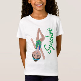 Synchroon zwembad groen synchroon t-shirt