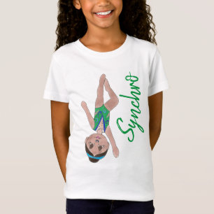 Synchroon zwembad groen synchroon t-shirt