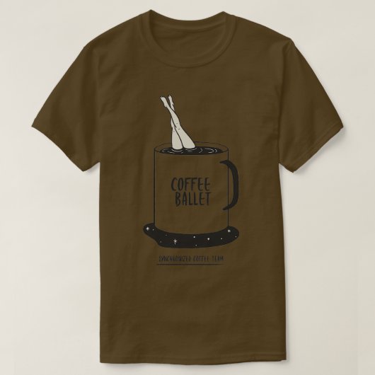Synchroon zwemballetteam koffie t-shirt (Design voorkant)