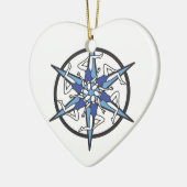 Synchroon zwemCirkel Logo in blauw Keramisch Ornament (Links)