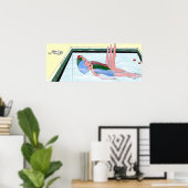 Synchroon zwemmen Afdrukken Poster (Thuiskantoor)
