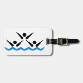 Synchroon zwemmen bagagelabel (Voorkant horizontaal)