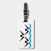 Synchroon zwemmen bagagelabel (Voorkant verticaal)