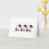 Synchroon zwemmen kaart (Gele Bloem)