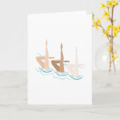 Synchroon zwemmen kaart (Gele Bloem)