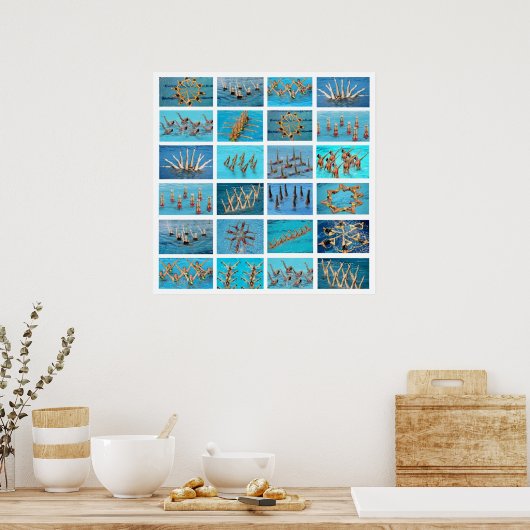 synchroon zwemmen poster (Keuken)