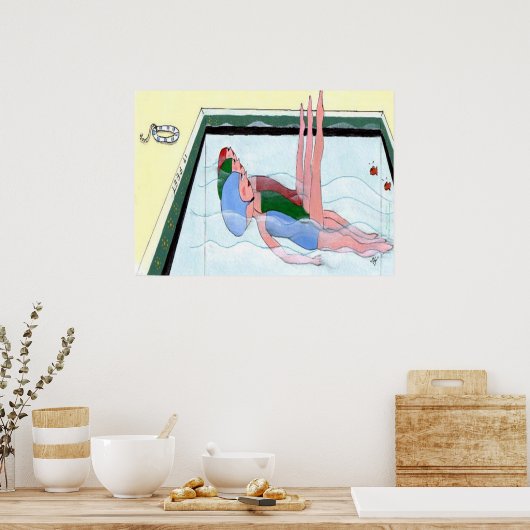 Synchroon zwemmen poster (Keuken)