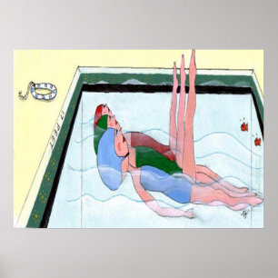 Synchroon zwemmen poster