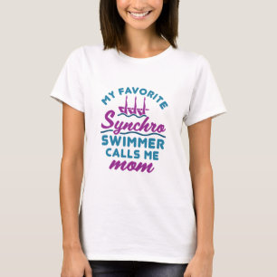 Synchroon zwemmen van mam Favoriete Synchro-zwemme T-shirt