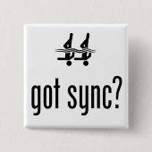 Synchroon zwemmen vierkante button 5,1 cm (Voorkant)