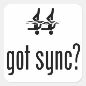 Synchroon zwemmen vierkante sticker (Voorkant)