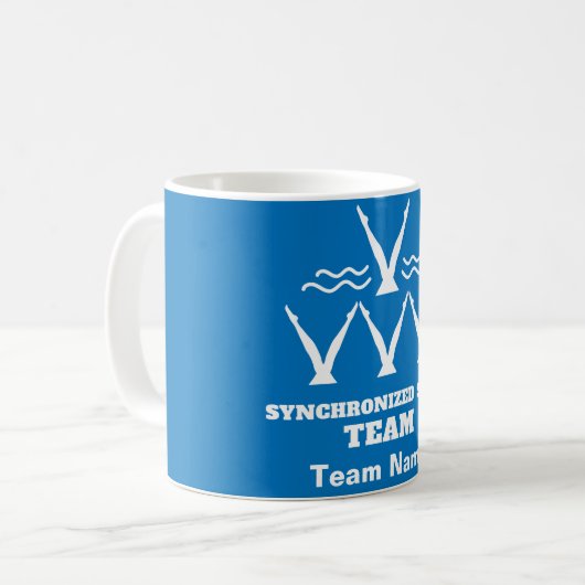 Synchroon zwemteam koffiemok (Voorkant links)
