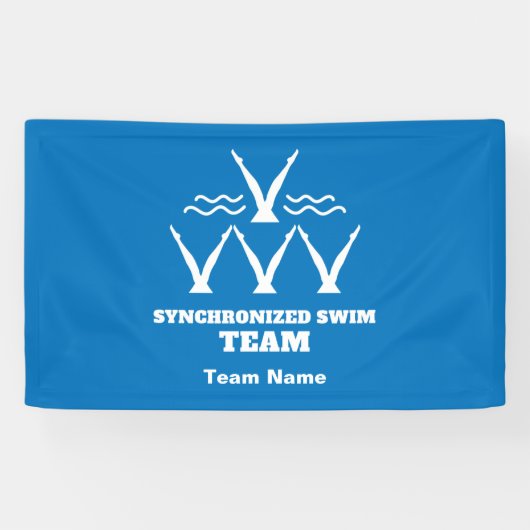 Synchroon zwemteam spandoek (Horizontaal)