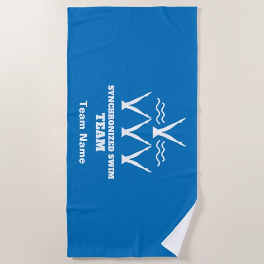 Synchroon zwemteam strandlaken (Voorkant)