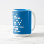 Synchroon zwemteam tweekleurige koffiemok (Voorkant rechts)