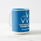 Synchroon zwemteam tweekleurige koffiemok (Voorkant links)