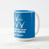 Synchroon zwemteam tweekleurige koffiemok (Voorkant rechts)