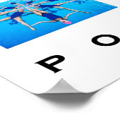 Synchroon zwemzwemmen poster (Hoek)