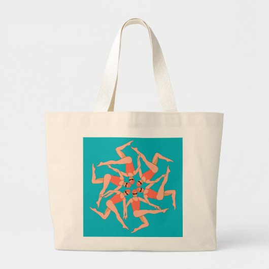 Synchroonzwemmers - Synchroonzwemmen Grote Tote Bag (Voorkant)