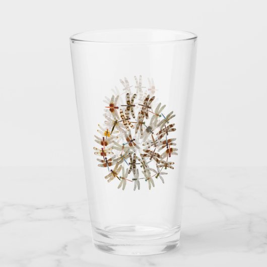 Syncronat Dragonflies Pint Glass Glas (Voorkant)