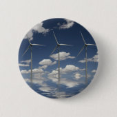 Syncroniseerde windturbines ronde button 5,7 cm (Voorkant)