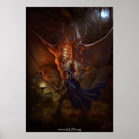 Synd Dragon Knight Canvas Poster (Voorkant)