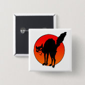 Syndicalistische kat vierkante button 5,1 cm (Voorkant /achterkant)