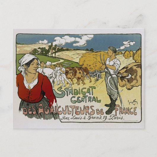 Syndicat Central des Agricultures de France Briefkaart (Voorkant)