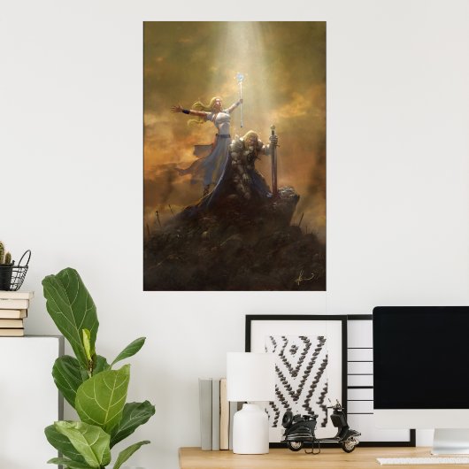 Syndicate Healer & Knight Poster (Thuiskantoor)