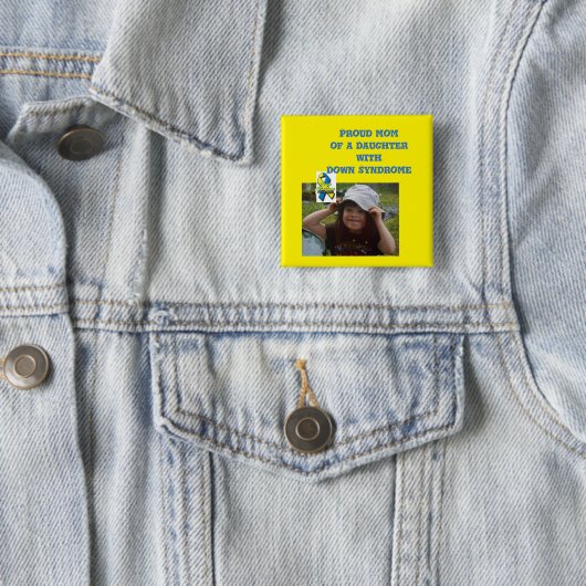 syndroom bewustwording vierkante button 5,1 cm (In situ)