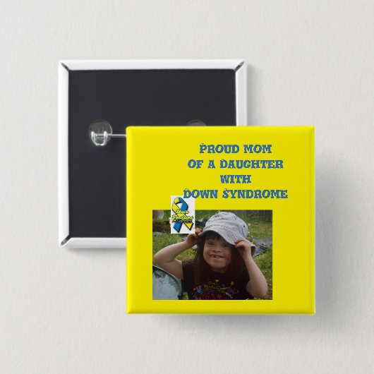 syndroom bewustwording vierkante button 5,1 cm (Voorkant /achterkant)