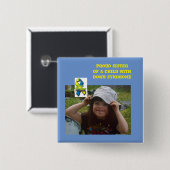 syndroom bewustwording vierkante button 5,1 cm (Voorkant /achterkant)