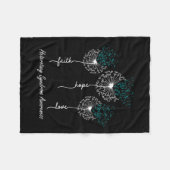 Syndroom Bewustzijn Geloof Hoop Liefde Fleece Deken (Voorkant (Horizontaal))
