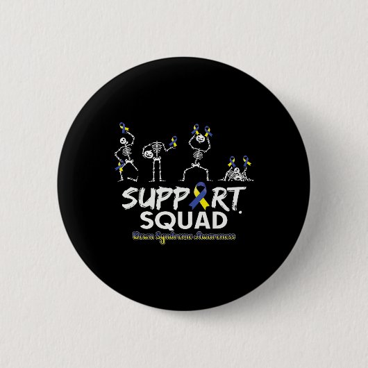 Syndroom bewustzijn skeleton support squad Hallowe Ronde Button 5,7 Cm (Voorkant)