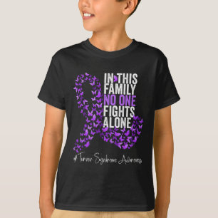 Syndroom Bewustzijnsmaand Paarse Lint  T-shirt