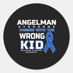 Syndroom van Angelman verpest het verkeerde Kind Ronde Sticker