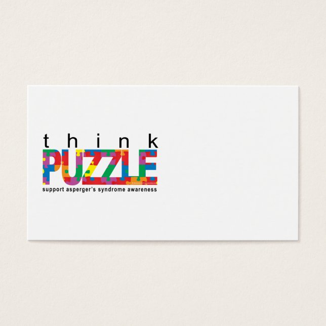 Syndroom van Asperger Think PUZZLE Visitekaartjes (Voorkant)