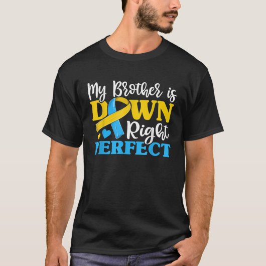 Syndroom van Down Brother Awareness Shirt Brother  (Voorkant)