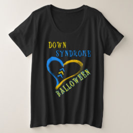 Syndroom van Down Halloween Grote Maat T-shirt