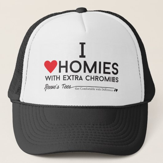 syndroom van Down: Ik hou van homo's met extra chr Trucker Pet (Voorkant)